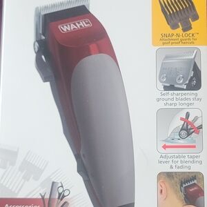 Wahl Red and Gray Hair Clipper with Adjustable Taper